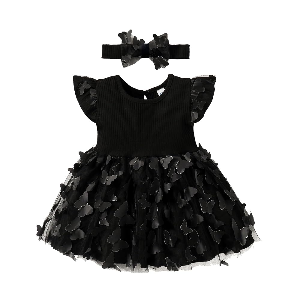Amazon.com: Baby Girl Butterfly Dress Baby Princess Short